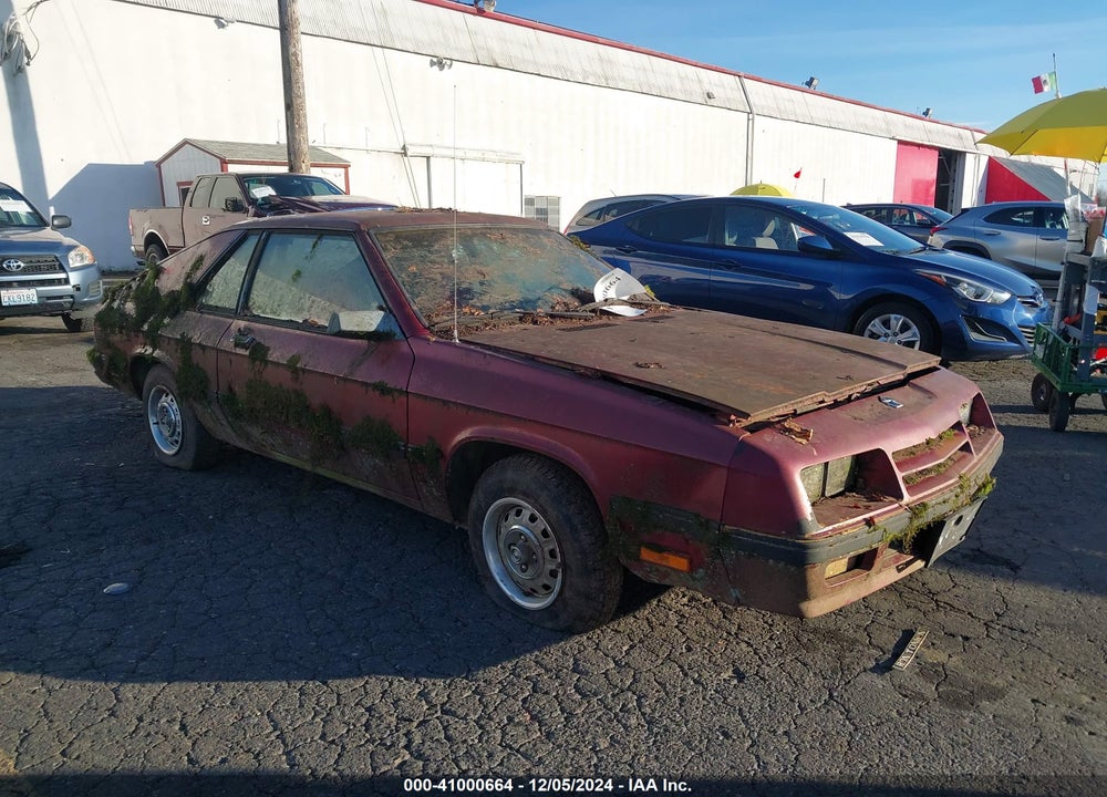 1987 DODGE OMNI CHARGER VIN: 1B3BZ44C4HD527233