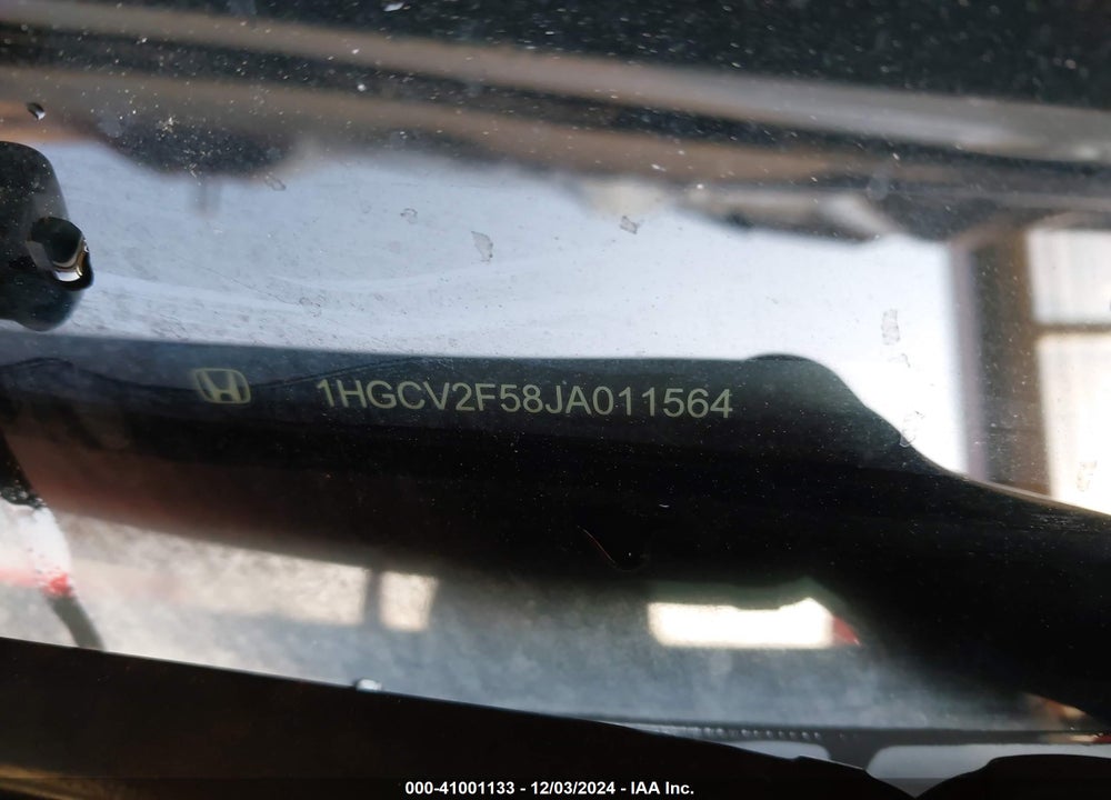 2018 HONDA ACCORD EX-L 2.0T VIN: 1HGCV2F58JA011564
