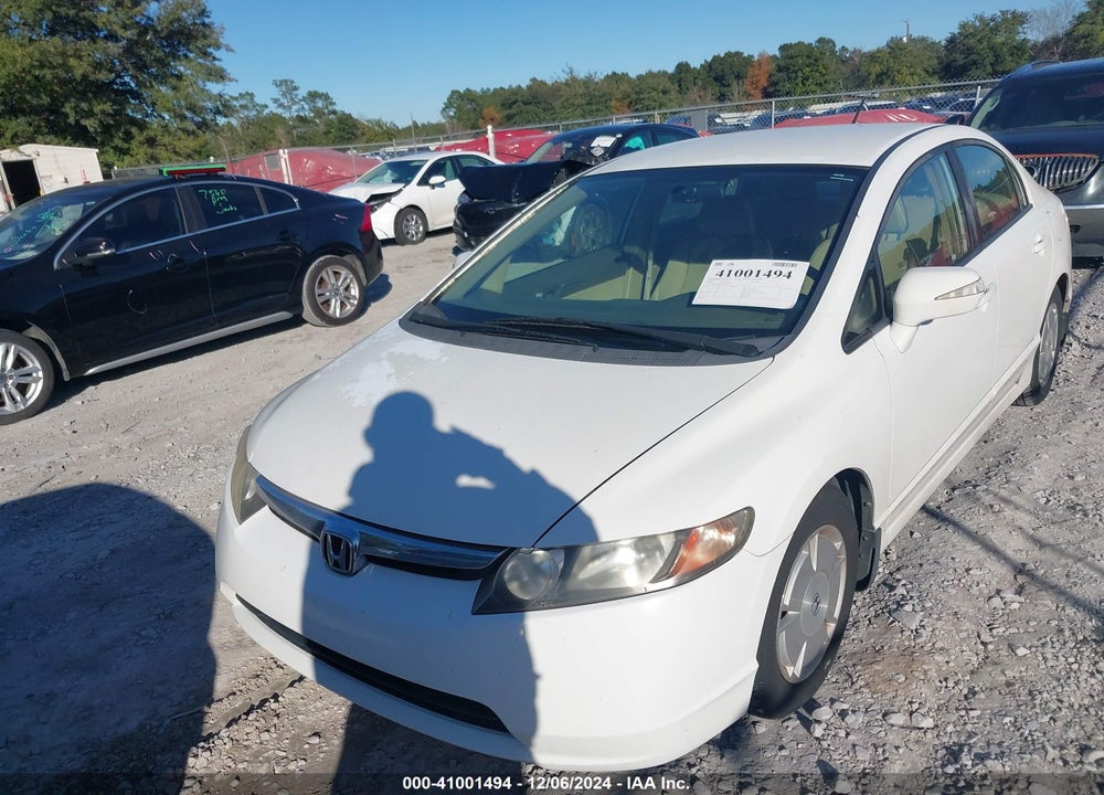 2008 HONDA CIVIC HYBRID VIN: JHMFA36238S007878