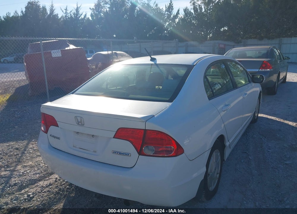 2008 HONDA CIVIC HYBRID VIN: JHMFA36238S007878