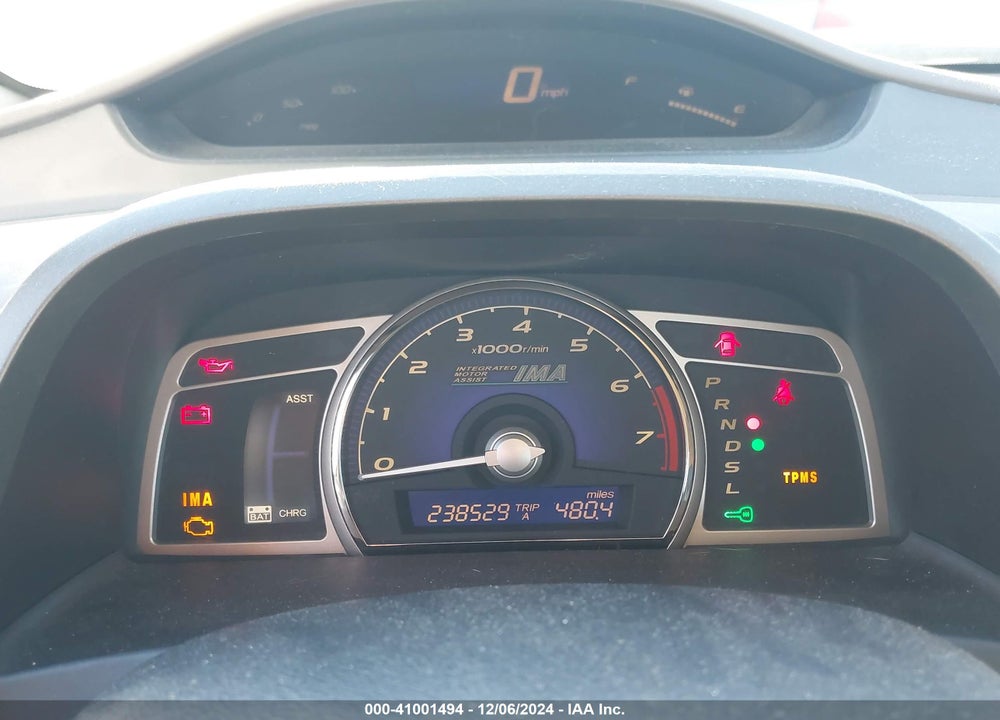 2008 HONDA CIVIC HYBRID VIN: JHMFA36238S007878