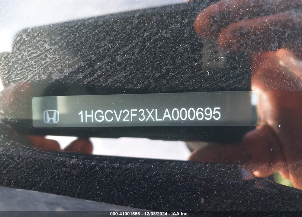 2020 HONDA ACCORD VIN: 1HGCV2F3XLA000695