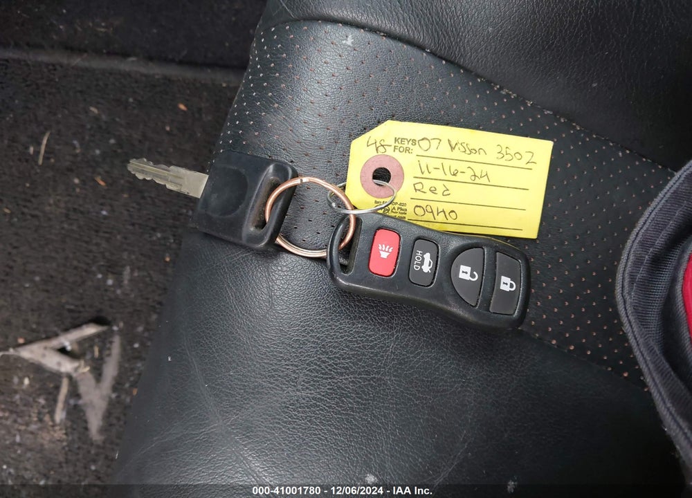 2007 NISSAN 350Z VIN: JN1BZ36A07M650940