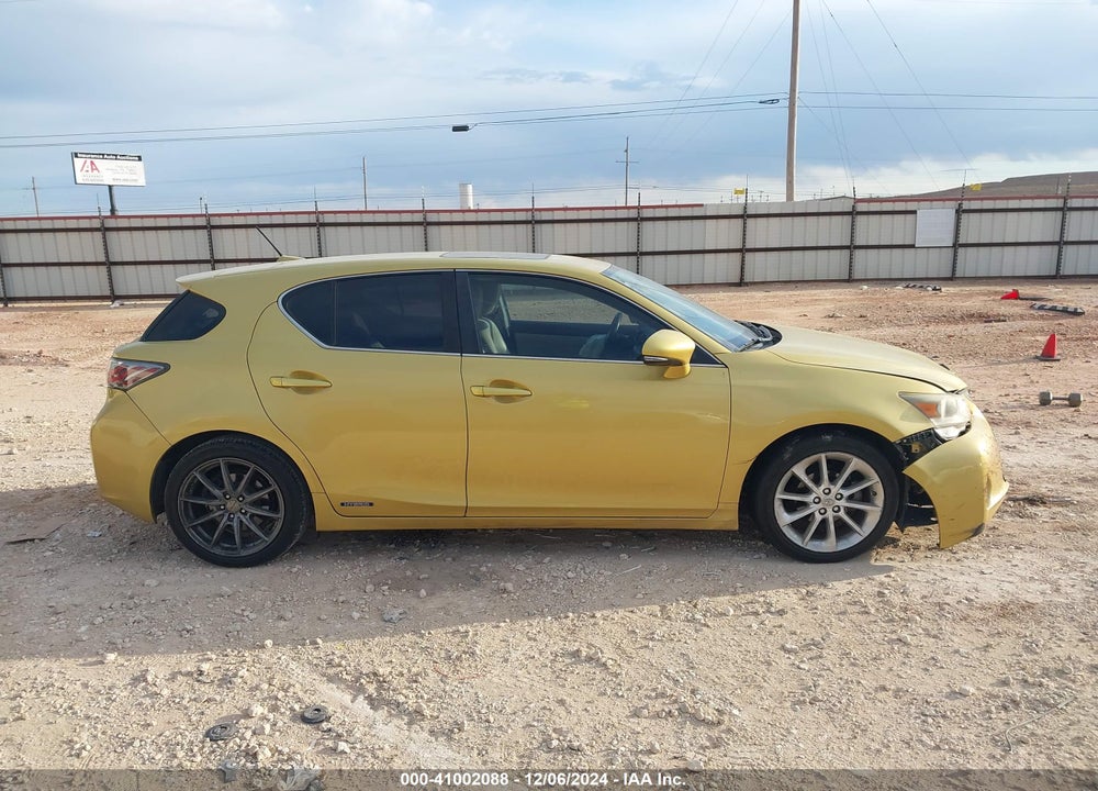 2011 LEXUS CT 200H PREMIUM VIN: JTHKD5BH9B2014143