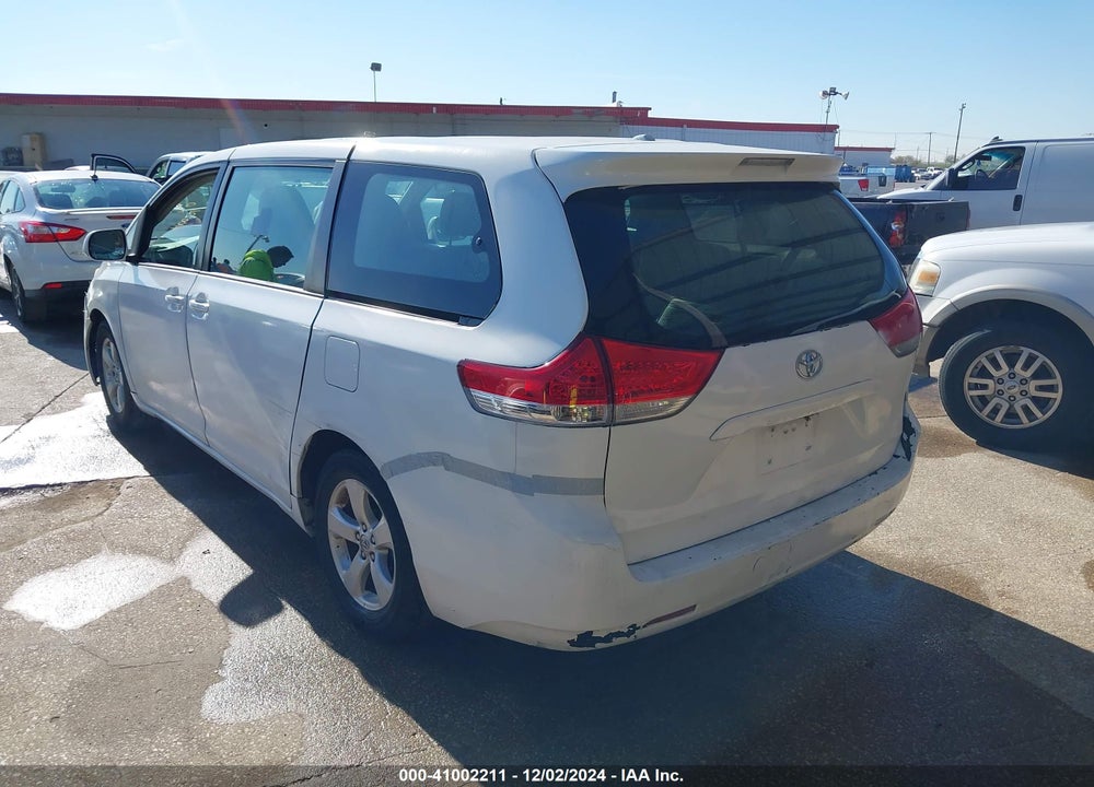 2013 TOYOTA SIENNA L V6 7 PASSENGER VIN: 5TDZK3DC3DS386276