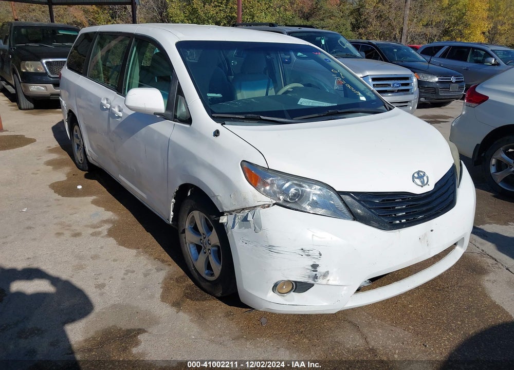 2013 TOYOTA SIENNA L V6 7 PASSENGER VIN: 5TDZK3DC3DS386276