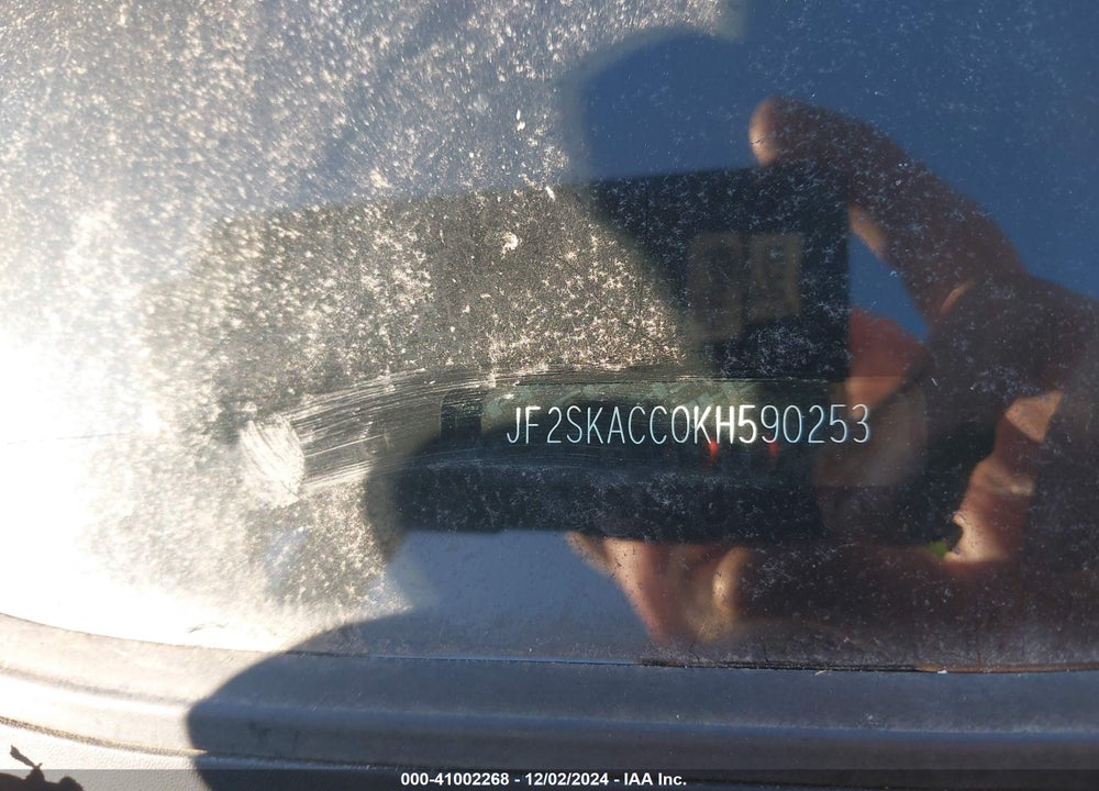 2019 SUBARU FORESTER VIN: JF2SKACC0KH590253