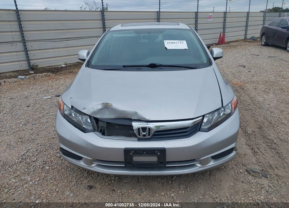 2012 HONDA CIVIC EX VIN: 19XFB2F85CE065497