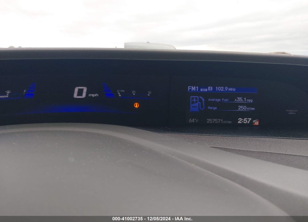 2012 HONDA CIVIC EX VIN: 19XFB2F85CE065497