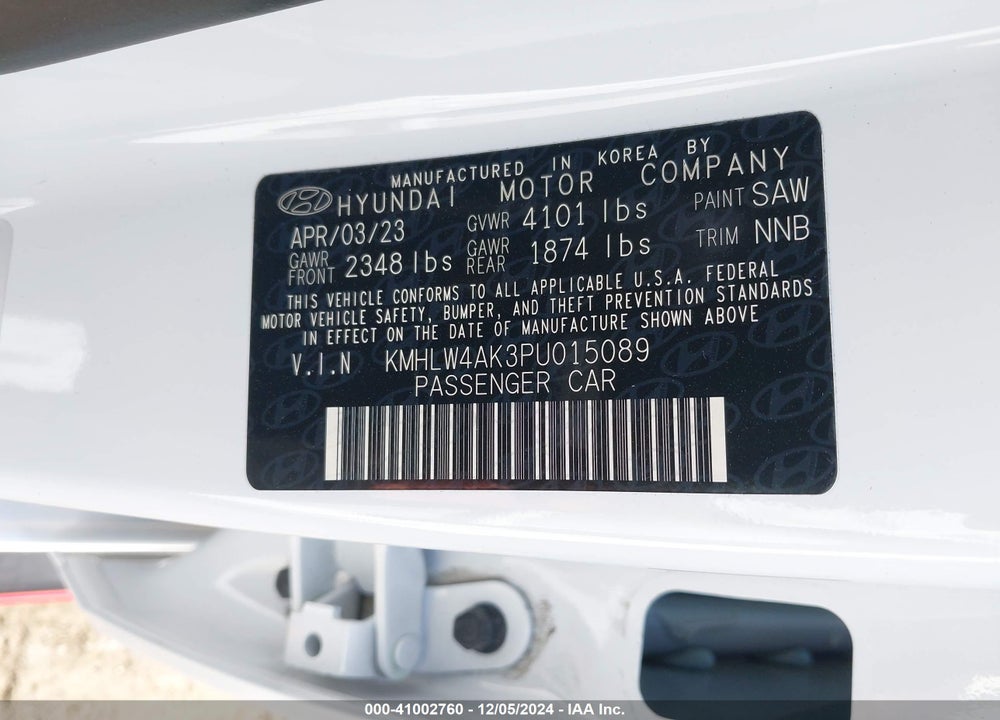 2023 HYUNDAI ELANTRA N VIN: KMHLW4AK3PU015089