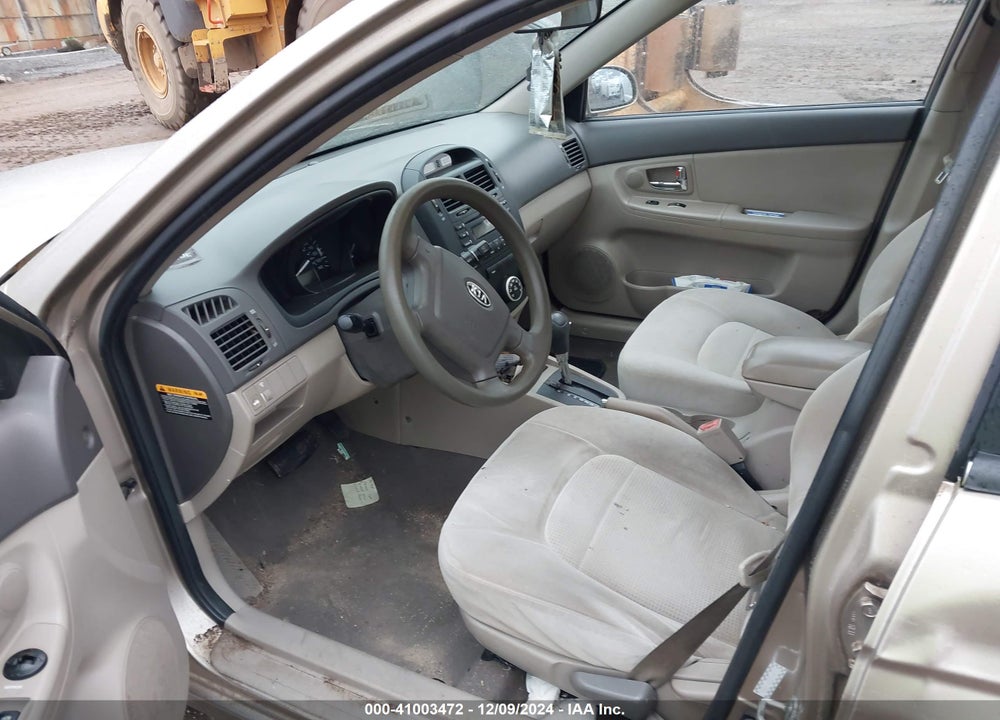 2008 KIA SPECTRA EX VIN: KNAFE121185548866