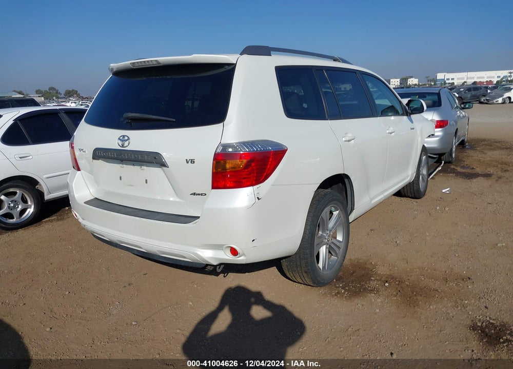 2008 TOYOTA HIGHLANDER SPORT VIN: JTEES43A782041328