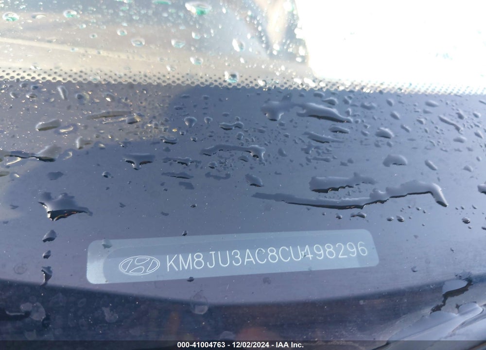 2012 HYUNDAI TUCSON LIMITED VIN: KM8JU3AC8CU498296