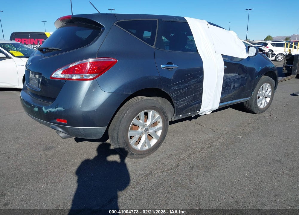2011 NISSAN MURANO S VIN: JN8AZ1MU4BW062650