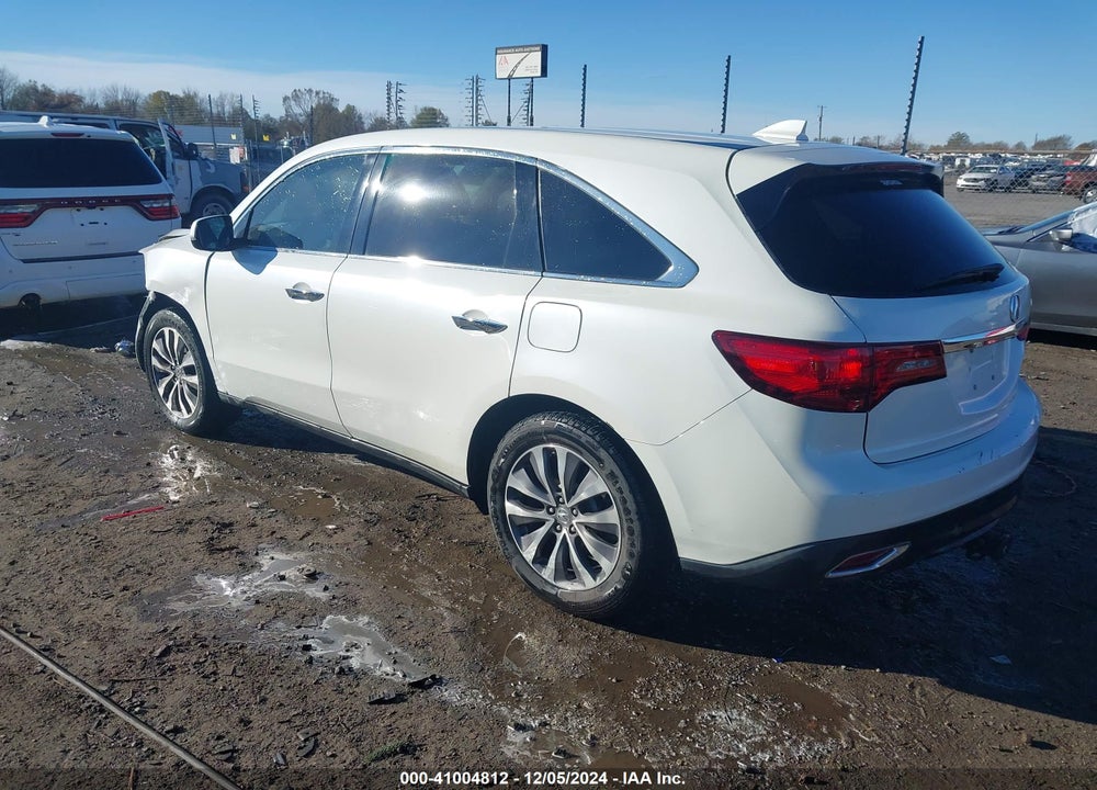 2015 ACURA MDX TECHNOLOGY PKG W/ENTERTAINMENT PKG VIN: 5FRYD3H63FB012993