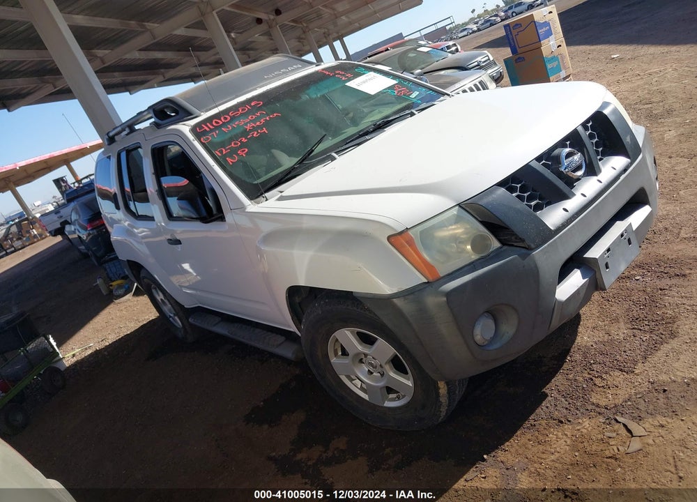 2007 NISSAN XTERRA S VIN: 5N1AN08U27C517592