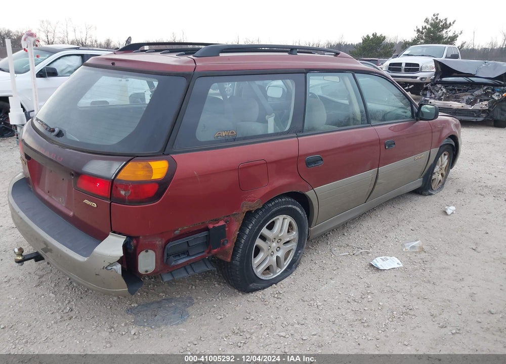 2002 SUBARU OUTBACK VIN: 4S3BH665427635417
