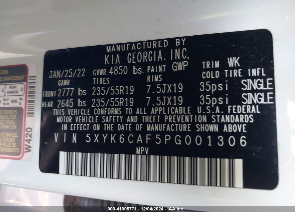 2023 KIA SPORTAGE X LINE VIN: 5XYK6CAF5PG001306