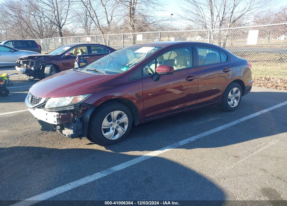 2014 HONDA CIVIC LX VIN: 19XFB2F55EE219053