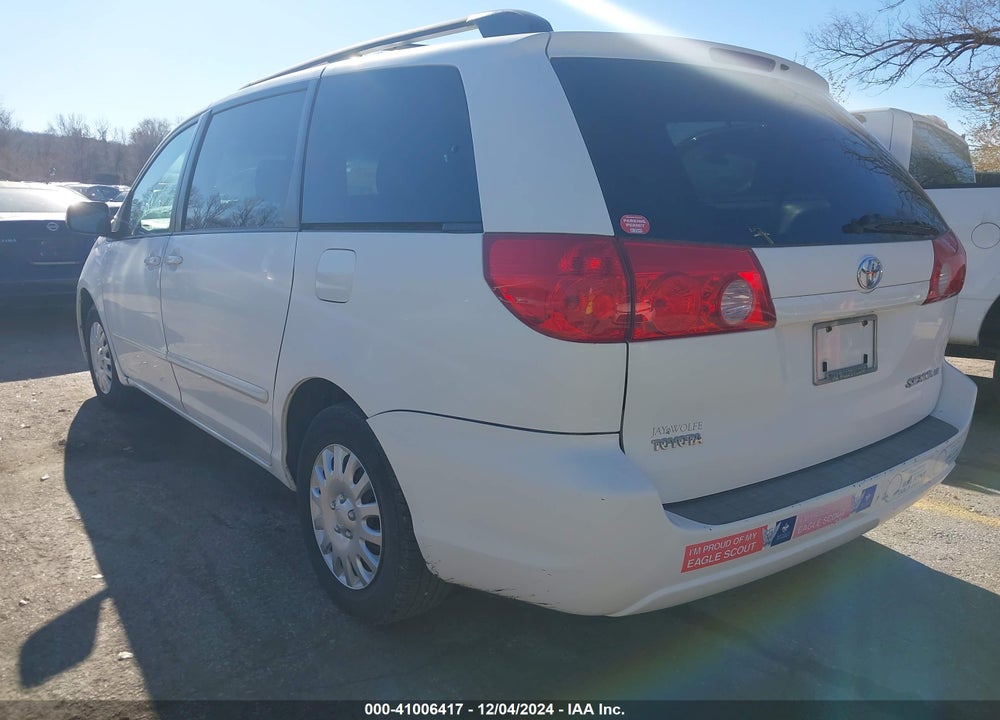 2008 TOYOTA SIENNA LE VIN: 5TDZK23C38S143584