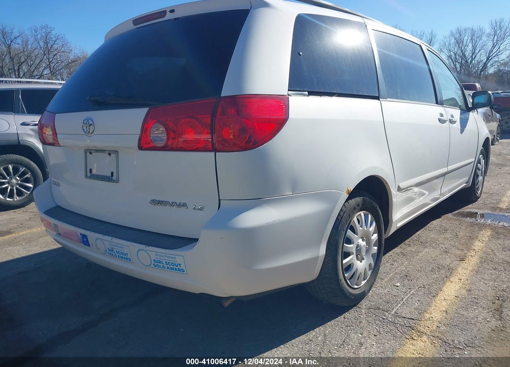 2008 TOYOTA SIENNA LE VIN: 5TDZK23C38S143584