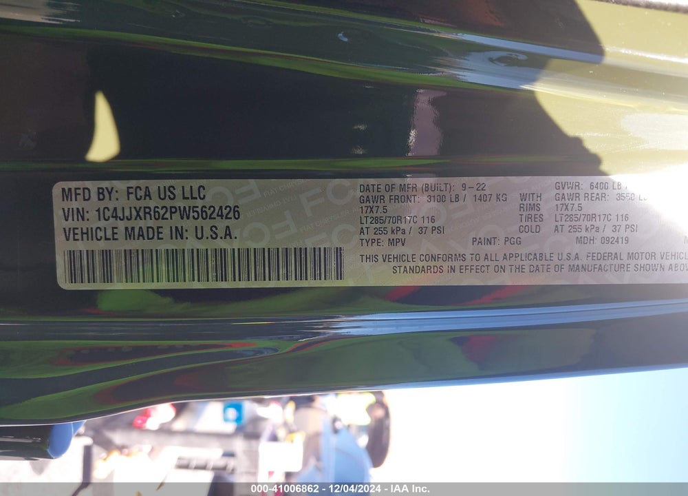 2023 JEEP WRANGLER 4XE RUBICON 4X4 VIN: 1C4JJXR62PW562426