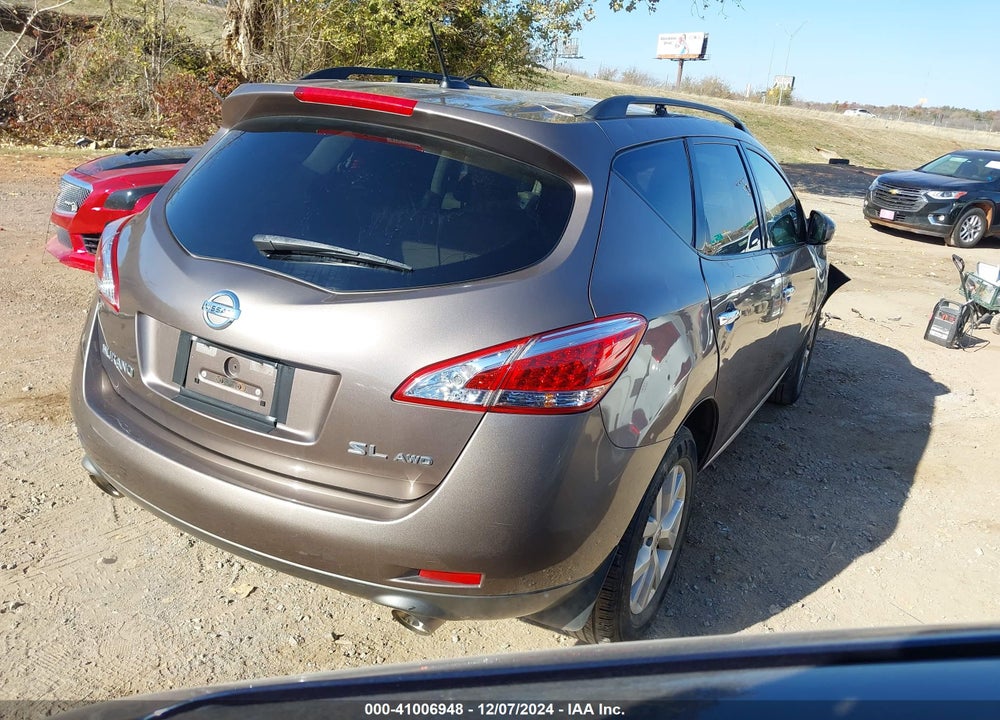 2014 NISSAN MURANO SL VIN: JN8AZ1MW3EW521849