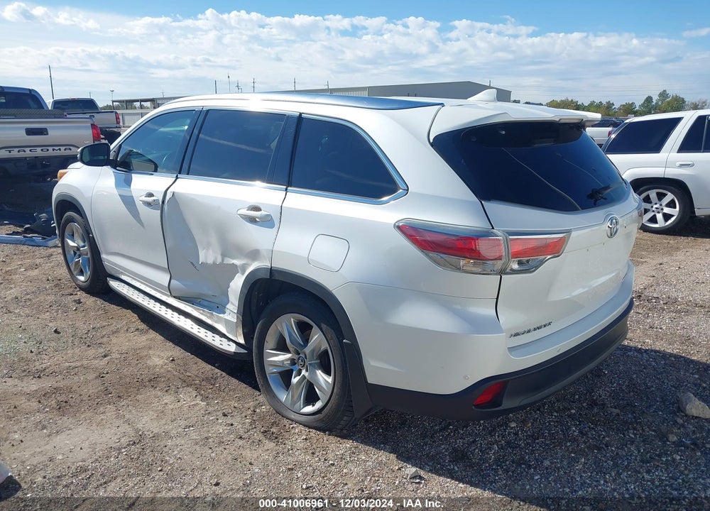 2016 TOYOTA HIGHLANDER LIMITED PLATINUM V6 VIN: 5TDYKRFH1GS151807