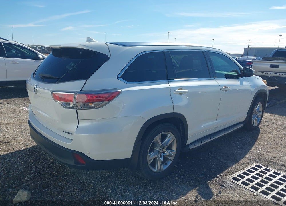2016 TOYOTA HIGHLANDER LIMITED PLATINUM V6 VIN: 5TDYKRFH1GS151807