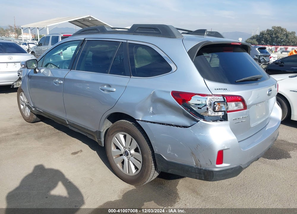 2017 SUBARU OUTBACK 2.5I PREMIUM VIN: 4S4BSACC0H3413637