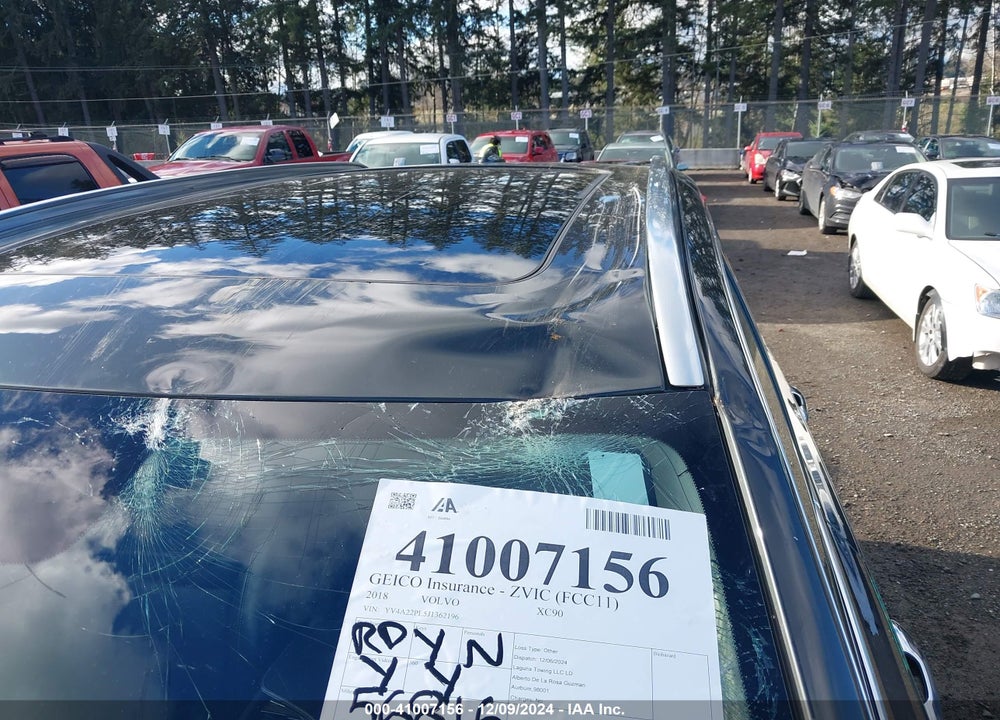 2018 VOLVO XC90 T6 INSCRIPTION VIN: YV4A22PL5J1362196