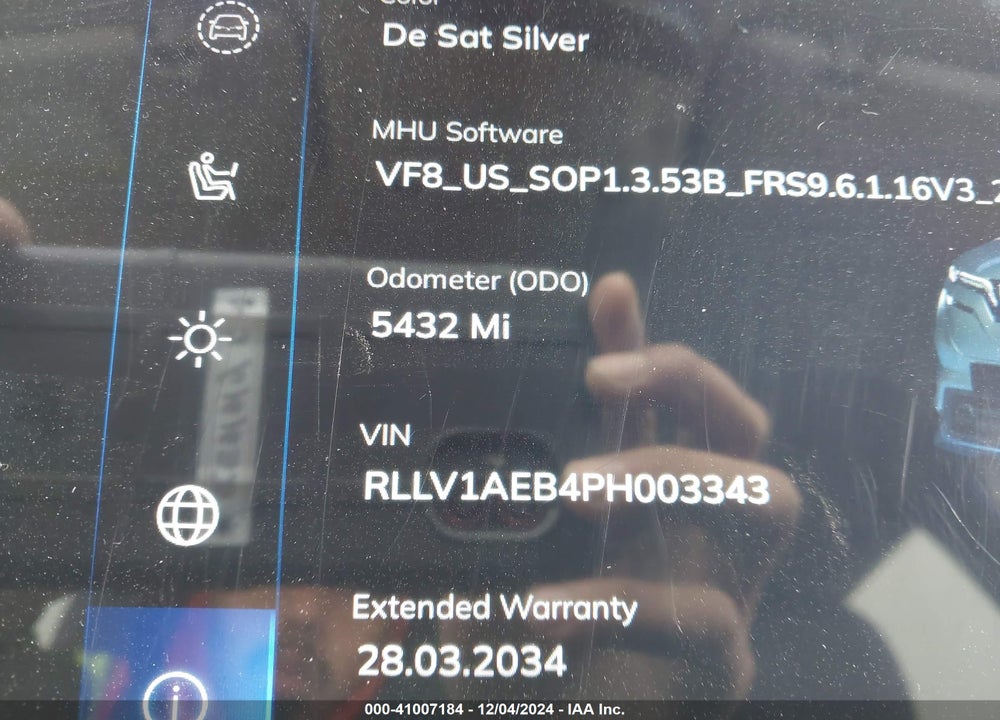 2023 VINFAST VF 8 ECO VIN: RLLV1AEB4PH003343