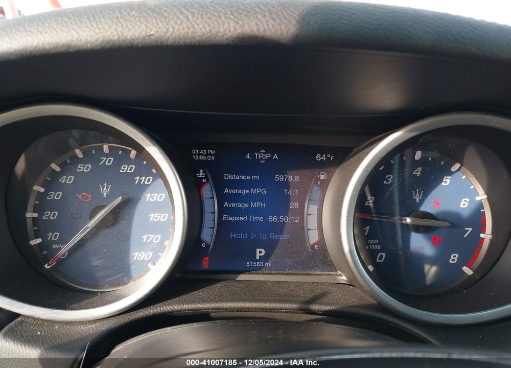 2015 MASERATI GHIBLI S Q4 VIN: ZAM57RTA8F1144310