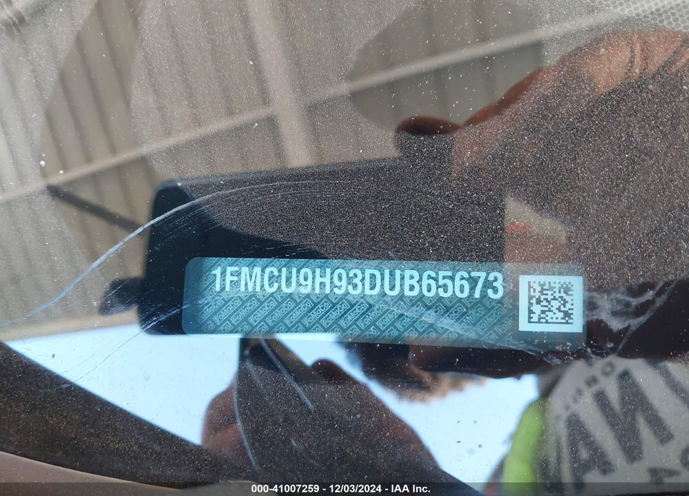 2013 FORD ESCAPE SEL VIN: 1FMCU9H93DUB65673