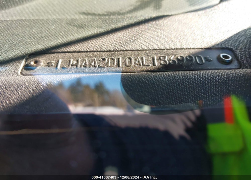 2010 JEEP WRANGLER SPORT VIN: 1J4AA2D10AL186990