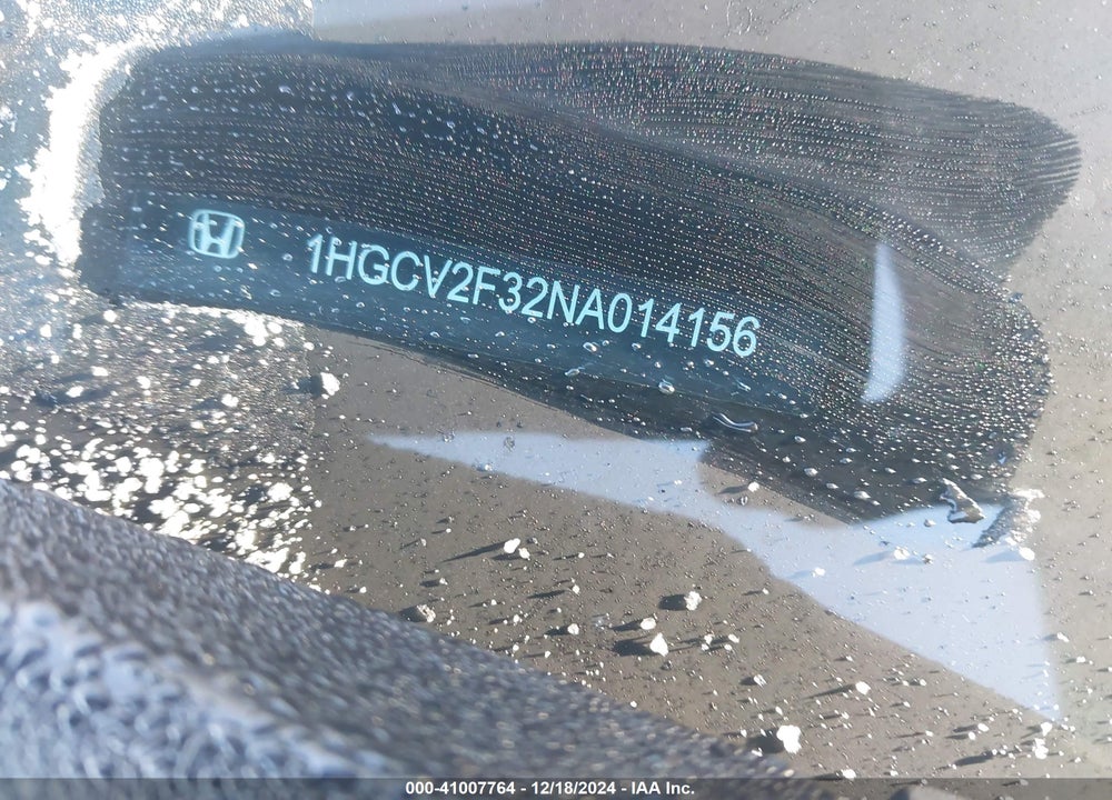 2022 HONDA ACCORD SPORT 2.0T VIN: 1HGCV2F32NA014156