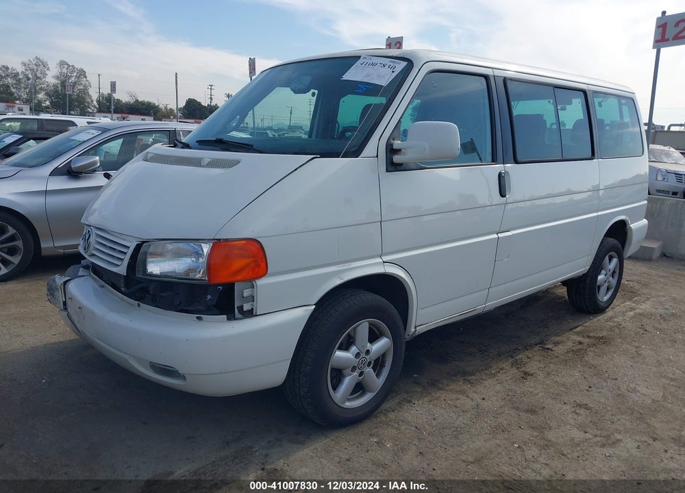 2002 VOLKSWAGEN EUROVAN GLS VIN: WV2KB470X2H046408