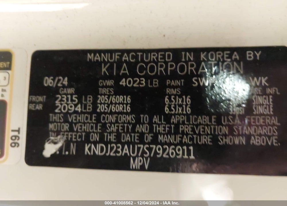 2025 KIA SOUL VIN: KNDJ23AU7S7926911