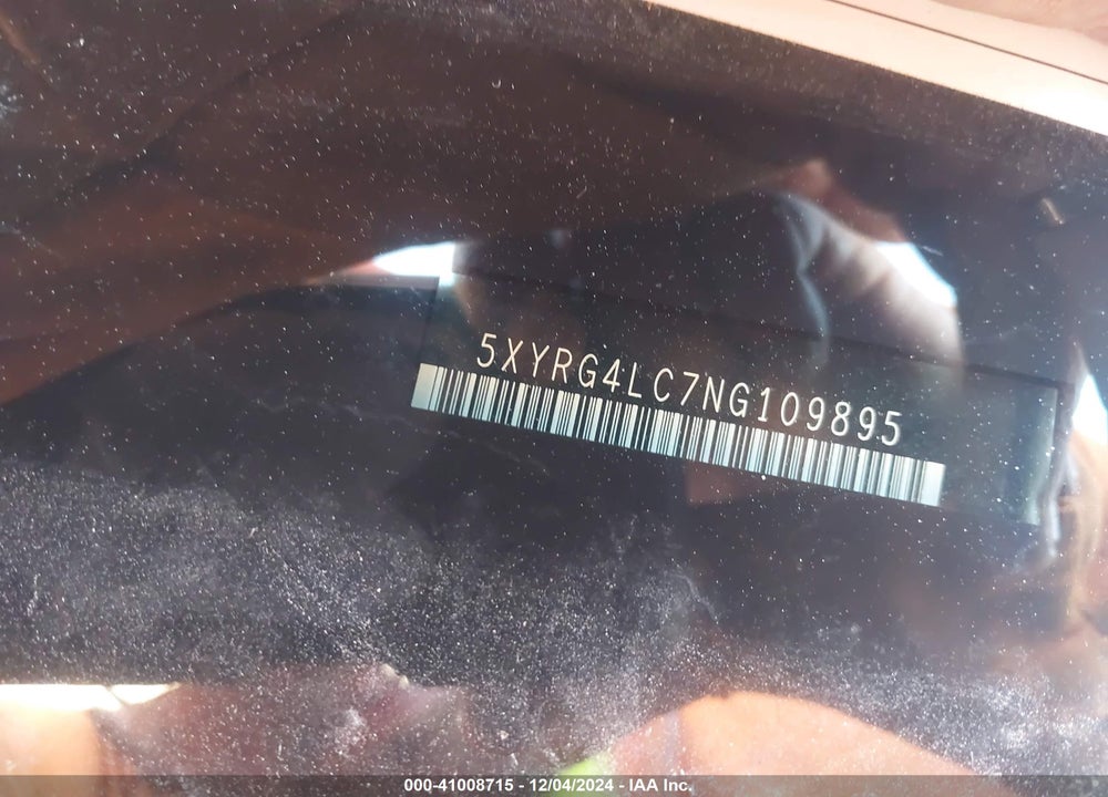 2022 KIA SORENTO LX VIN: 5XYRG4LC7NG109895