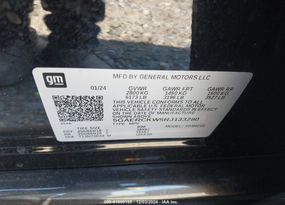 2024 BUICK ENCLAVE PREMIUM FWD VIN: 5GAERCKW5RJ133280