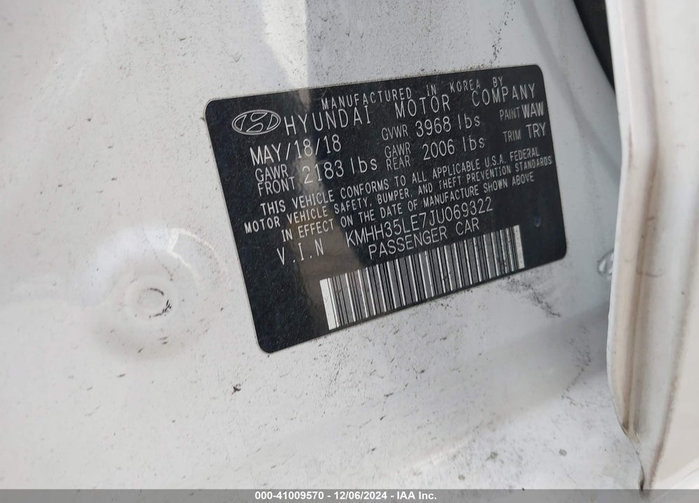 2018 HYUNDAI ELANTRA GT VIN: KMHH35LE7JU069322