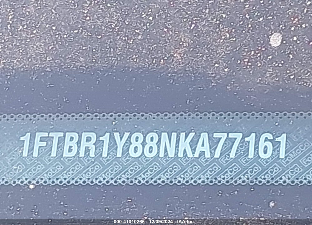 2022 FORD TRANSIT-250 CARGO VAN VIN: 1FTBR1Y88NKA77161