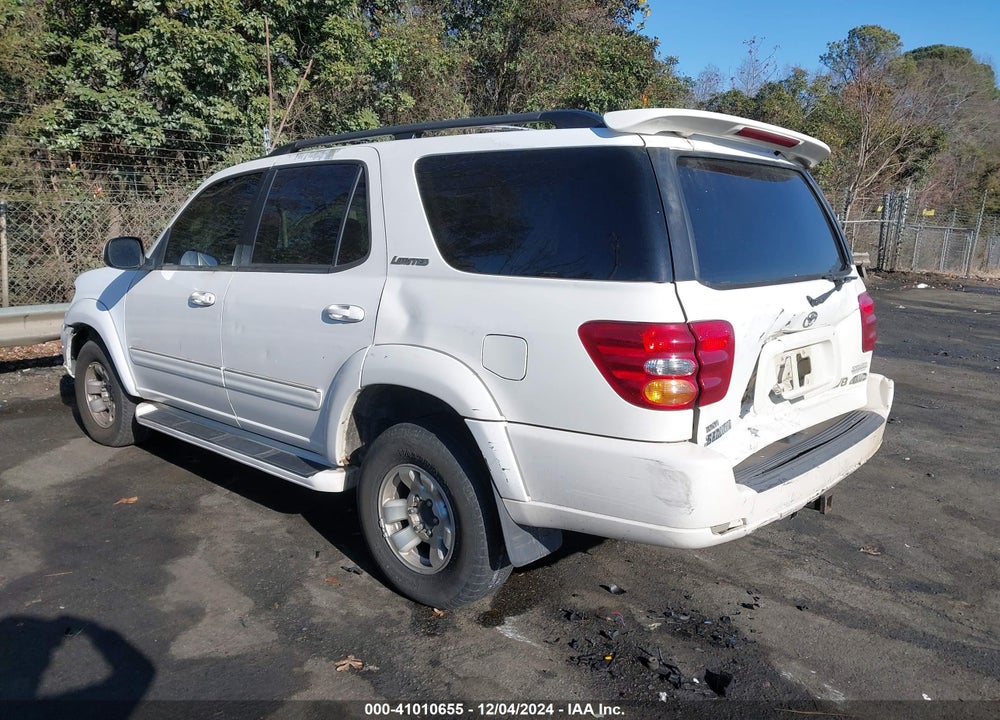 2001 TOYOTA SEQUOIA LIMITED V8 VIN: 5TDBT48A31S036901