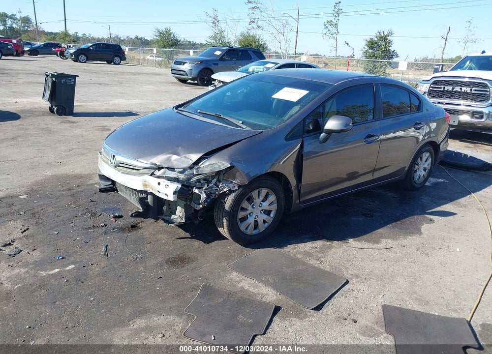 2012 HONDA CIVIC LX VIN: 19XFB2F52CE017297