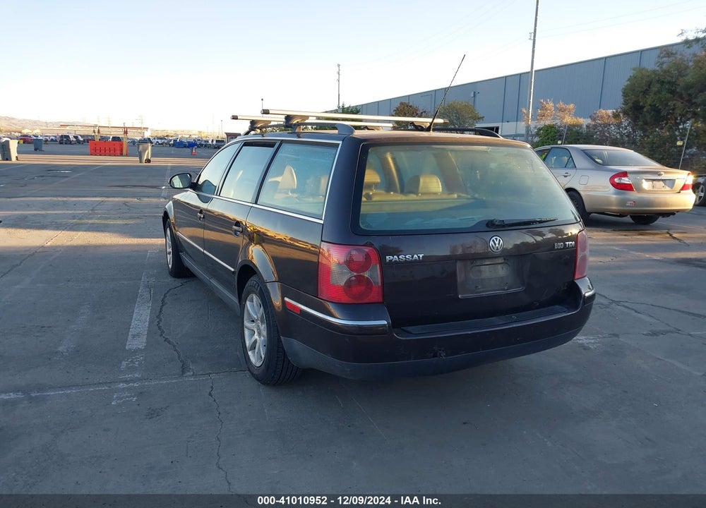 2004 VOLKSWAGEN PASSAT GLS TDI VIN: WVWVE63B84E276667