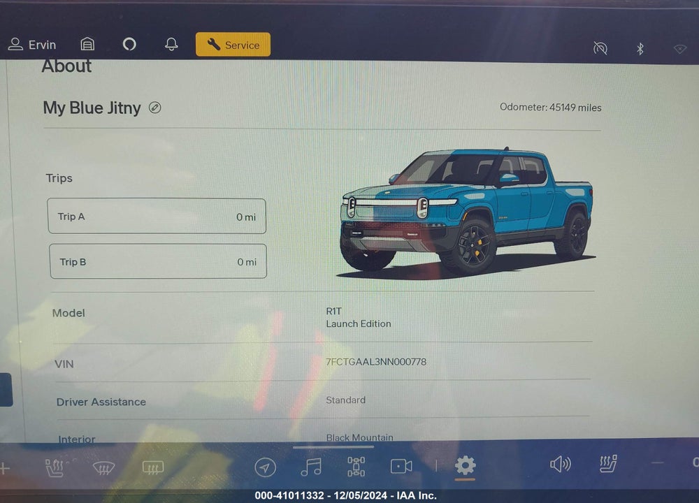 2022 RIVIAN R1T LAUNCH EDITION VIN: 7FCTGAAL3NN000778