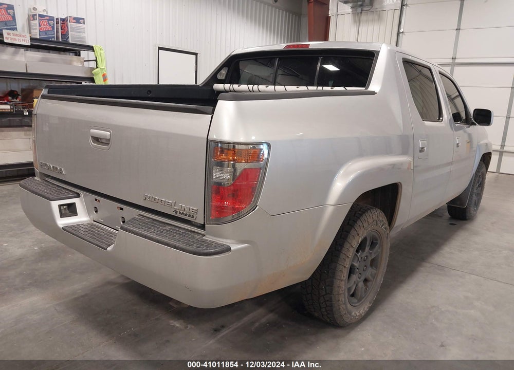 2007 HONDA RIDGELINE RTL VIN: 2HJYK16547H520726