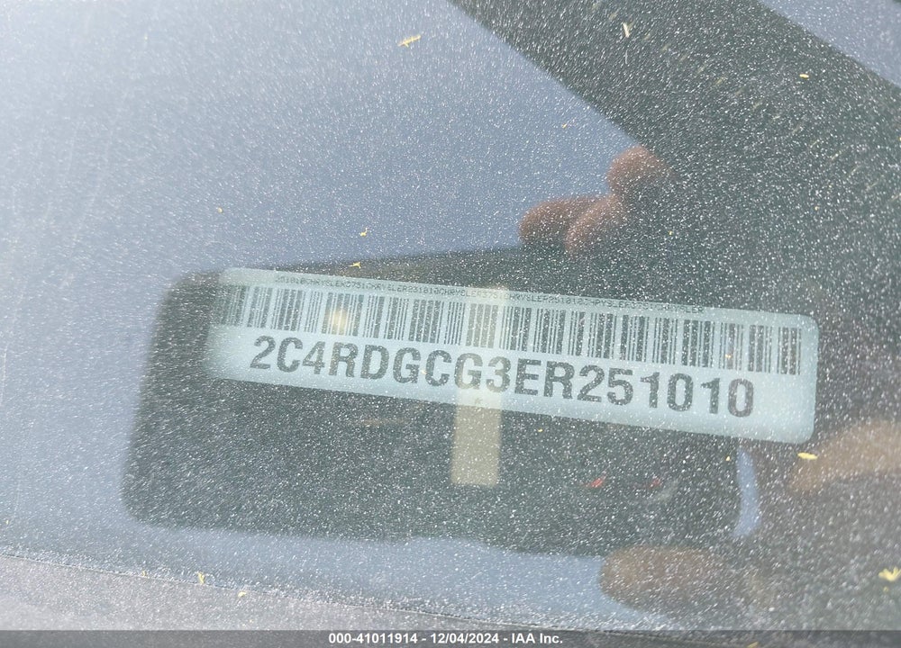 2014 DODGE GRAND CARAVAN SXT VIN: 2C4RDGCG3ER251010