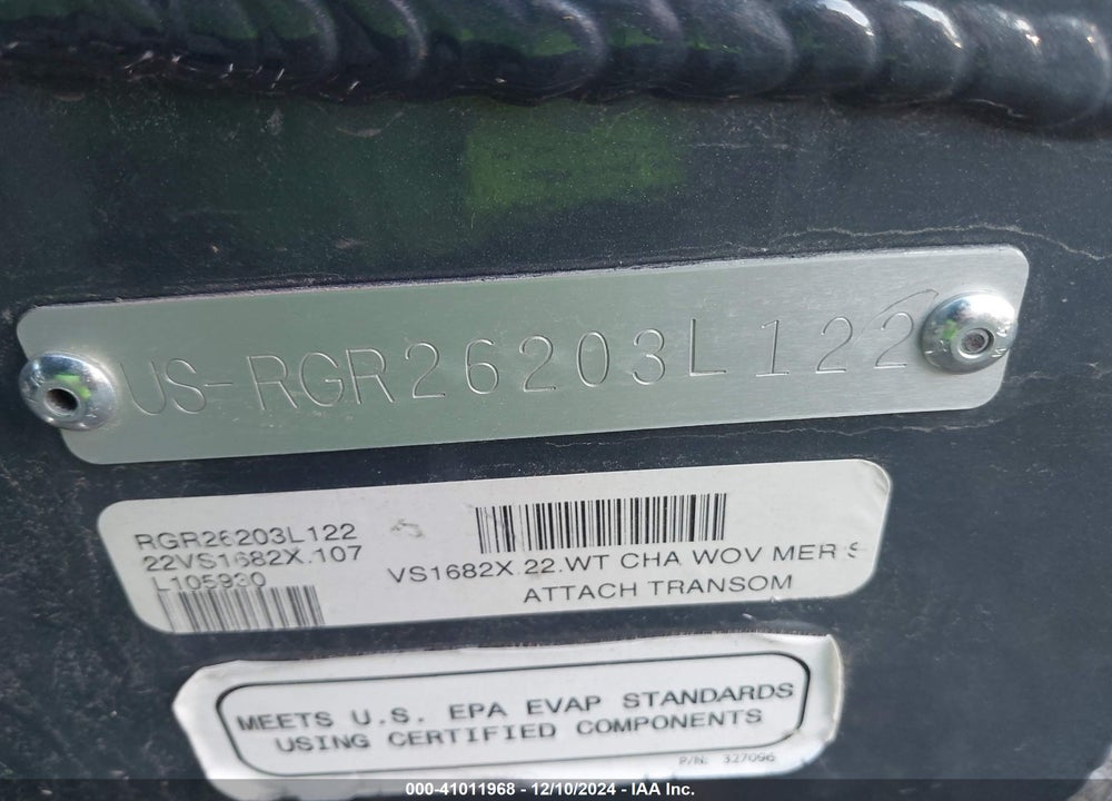2022 TRAILSTAR BOAT TRAILER VIN: RGR26203L122