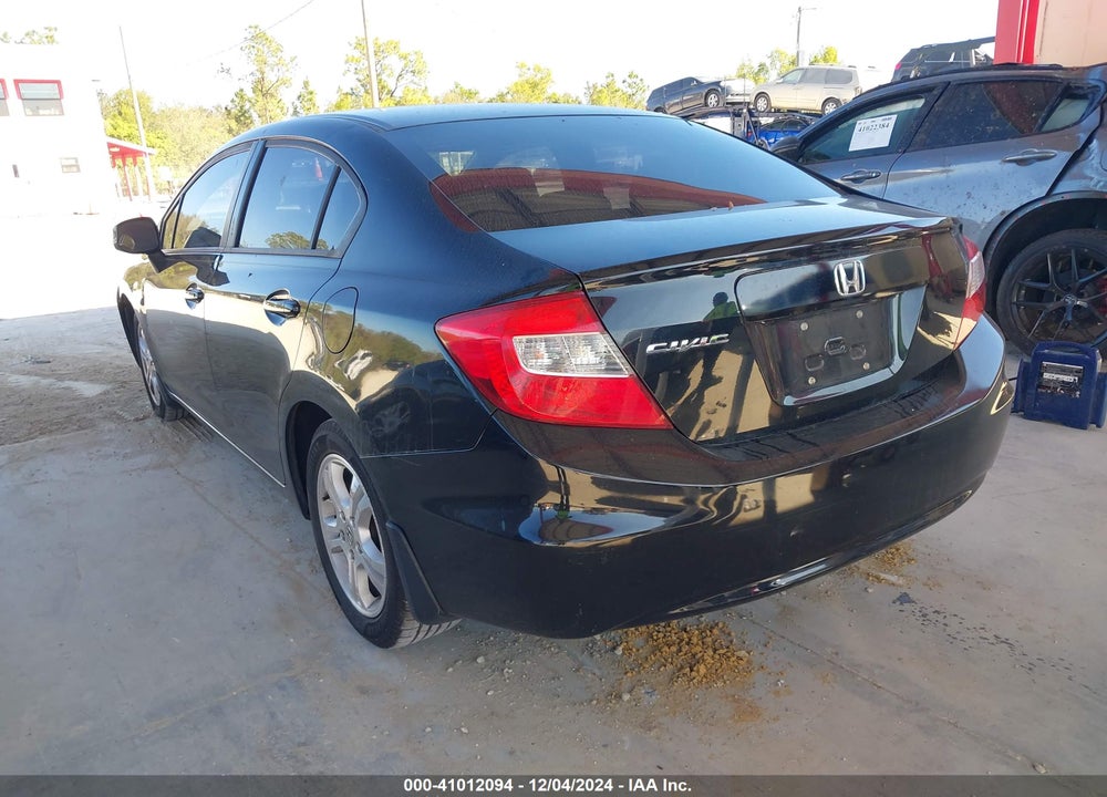 2012 HONDA CIVIC LX VIN: 19XFB2F59CE091431